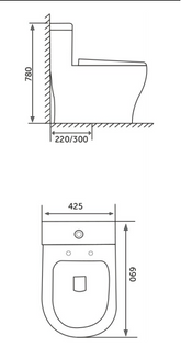 RAK Ceramics Victoria One Piece Water Closet
