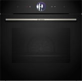 Bosch 71 Litres Series 8 Built-in Oven with Steam Function - Black - HSG7361B1