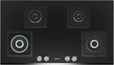 Siemens iQ500 90 cm Gas Hob Black Tempered Glass with 4 Brass Burners EP9B6FG20I
