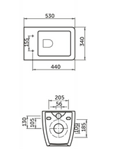 RAK Ceramics Recta Wall Hung Water Closet