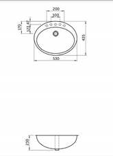 RAK Ceramics Jessica Drop In Wash Basin