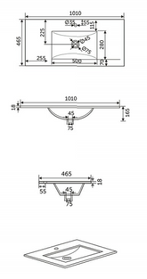 RAK Ceramics Lava Wash Basin Drop In 101 cm