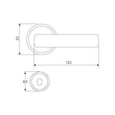 Ozone L-shape Mortise Handle in DUAL Finish OMH-11N-PSS