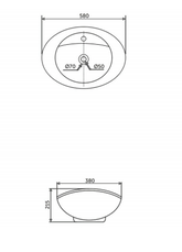 RAK Ceramics Rhine Counter Top Wash Basin