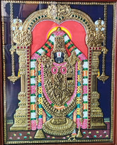 Perumal Tirupathi Balaji Tanjore Painting 15 x 12 inch