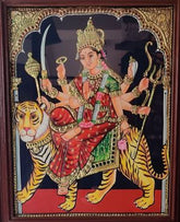 Durgadevi Tanjore Painting 15 x 12 inch