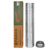 Faber Chimney Installation Kit 6 Inch Diameter Including 8.5 Feet Long Aluminium Pipe and Cap