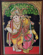 Radha Krishna Tanjore Painting 15 x 12 inch