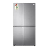 LG 650 Litres Side-By-Side Refrigerator - Wi-Fi Convertible - Shiny Steel Finish - 3 Star