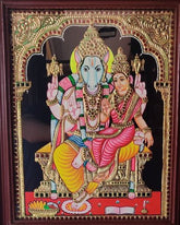 Lakshmi Hayagreeva Tanjore Painting 15 x 12 inch