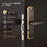 Yale Zuri Smart Lock Antique Bronze With 5 Way Unlocking - Fingerprint, PIN, RFID, Manual Key and Built-in Bluetooth To Access through Home App Included Connect Wifi Bridge