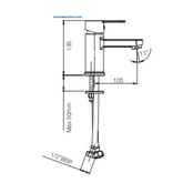 Parryware Claret Basin Mixer Cold Start G5265A1 For Washbasin
