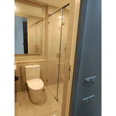 S3 Bathroom Separator Glass Sliding Type