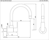 Jaquar Aria Sink Cock with Regular Swinging Spout Wall mounted ARI-CHR-39347S
