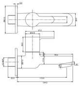 Parryware Claret Long Body Bib Cock G5271A1