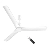 Atomberg Aris Contour Smart 1200 mm BLDC Ceiling Fan With IoT, Remote Control and Ring Light LED for Speed Indication - Marble White