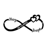 Customised Wedding Gift with Couple's Names in English | Metal Infinity Heart | Personalised Marriage Gifts | Customised Couple Gift | Custom Gifts