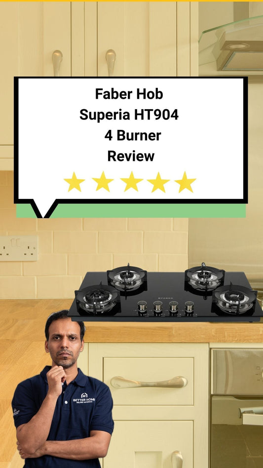 Faber Hob Superia HT904BRAI 90 cm 4 Burner Gas Hob Top Review