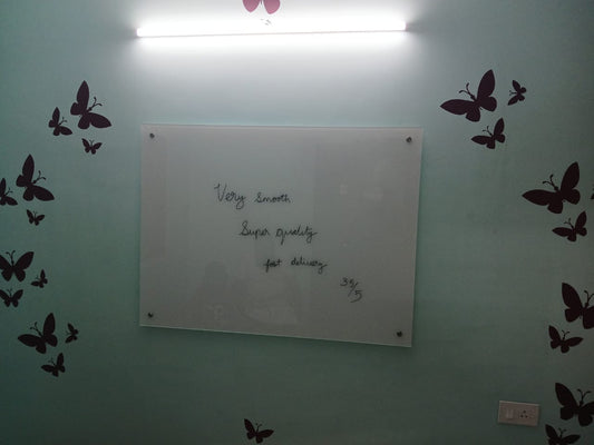 Unique customer review with writing board