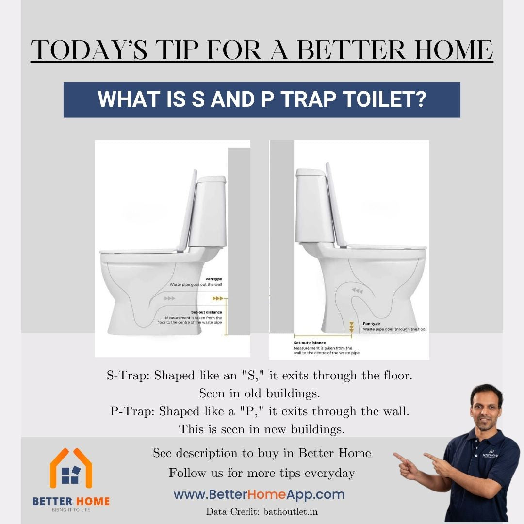 Buying a new toilet? Know if you need a S Trap or P Trap Western Toilet