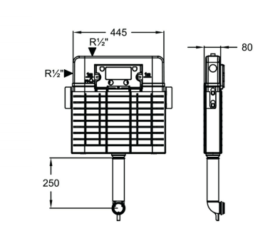 RAK Ceramics Pneumatic Concealed Cistern 