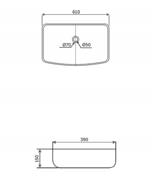 RAK Ceramics Lagoon DLX Counter Top Wash basin