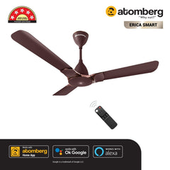 Atomberg Erica Smart IOT Enabled 1200 mm BLDC Motor with Remote 3 Blade Ceiling Fan