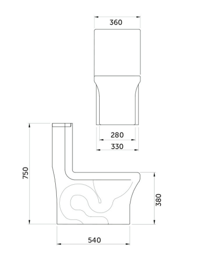 RAK Ceramics Cristina One Piece Water Closet