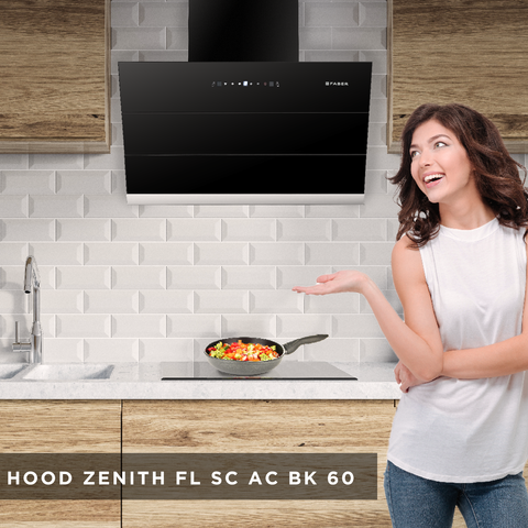 Faber Hood Zenith FL SC AC BK 60 Autoclean Filterless 60 cm Chimney