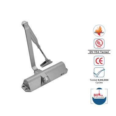 Ozone NSK-680 STD Silver Overhead Door Closer Scissor Arm with Adjustable Power