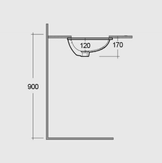 RAK Ceramics Orchid Oval Drop In Wash Basin 56cm