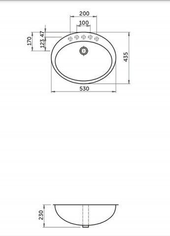 RAK Ceramics Jessica Drop In Wash Basin