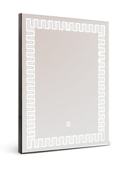 S3 Zigzag Rectangular LED Mirror 24x18 inch using Saint-Gobain Mirror - 3 Colour without Defogger