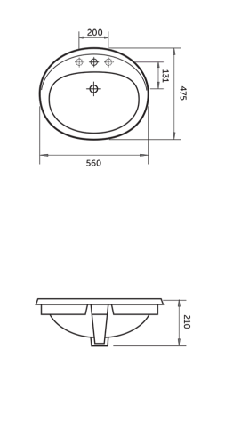 RAK Ceramics Mira Drop In Wash Basin