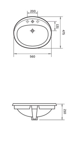 RAK Ceramics Mira Drop In Wash Basin