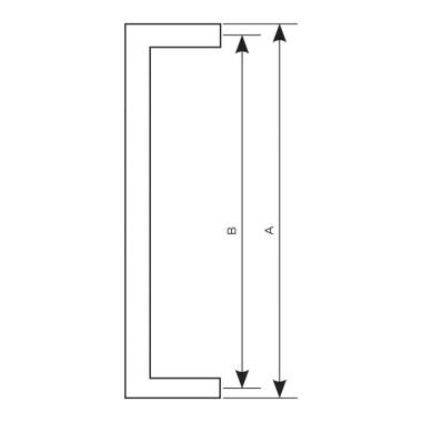 Ozone OGH-554-ED-20x40x400 SSS Glass Door Handle