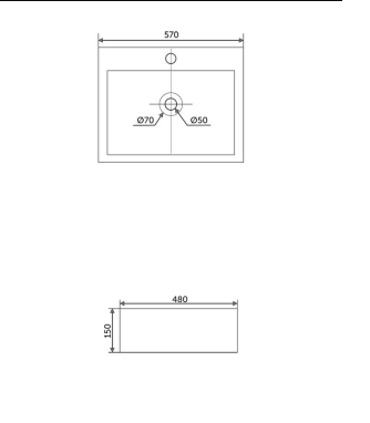 RAK Ceramics Cubic Counter Top Wash Basin