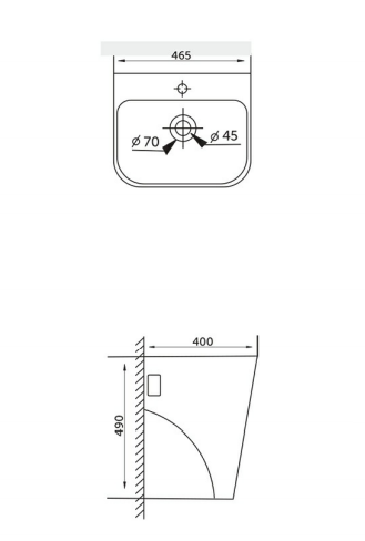 RAK Ceramics Primus Wall Hung Wash Basin