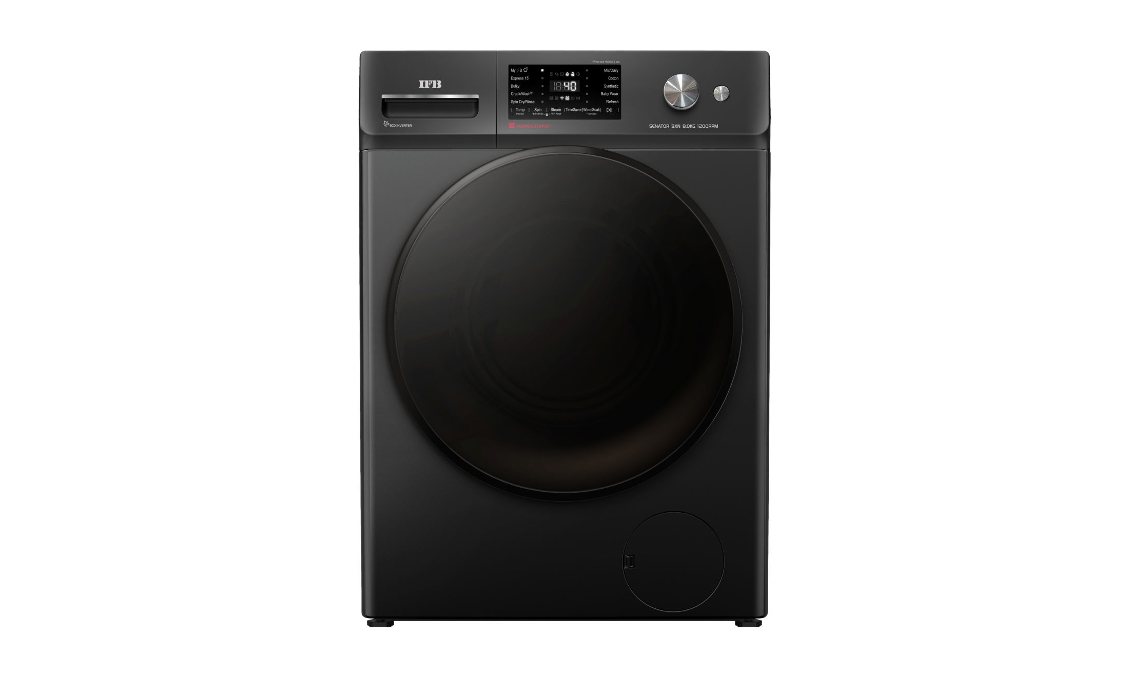 IFB DeepClean 8 kg Front Load Washing Machine with Eco Inverter Motor - Senator BXN 8012K CMS
