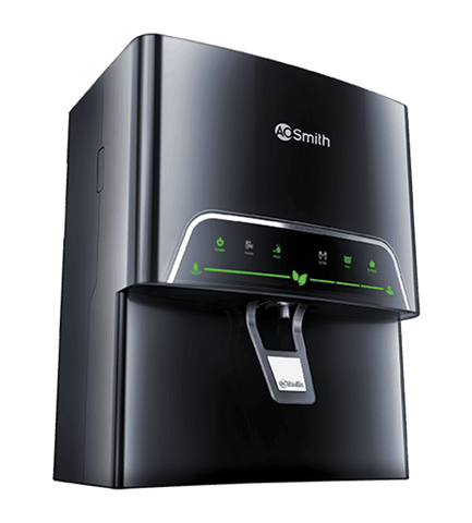 AO Smith ProPlanet P6 RO + SCMT Hot & Cold Water Purifier - Black - 10 Litres Side View