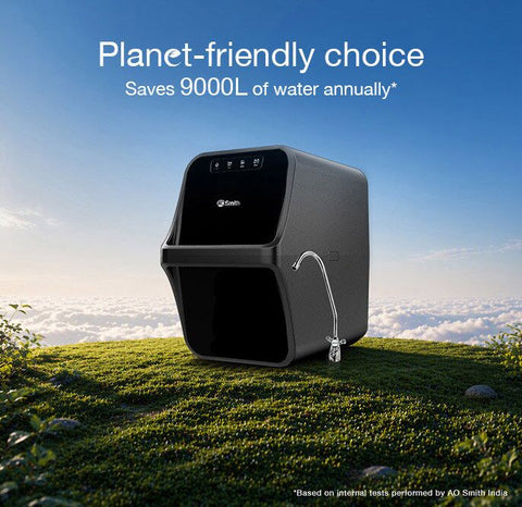AO Smith Z3 Onyx Black Water Purifier Saves 9000 Litres Water Every Year