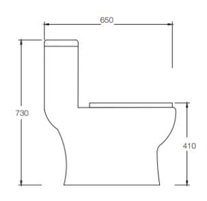 Parryware Atlas C899E Single Piece WC S Trap S-110