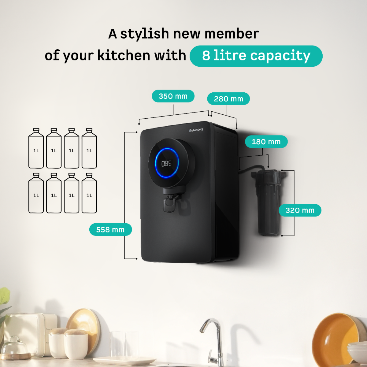 Atomberg Intellon Ro Water Purifier 8 Litres Capacity