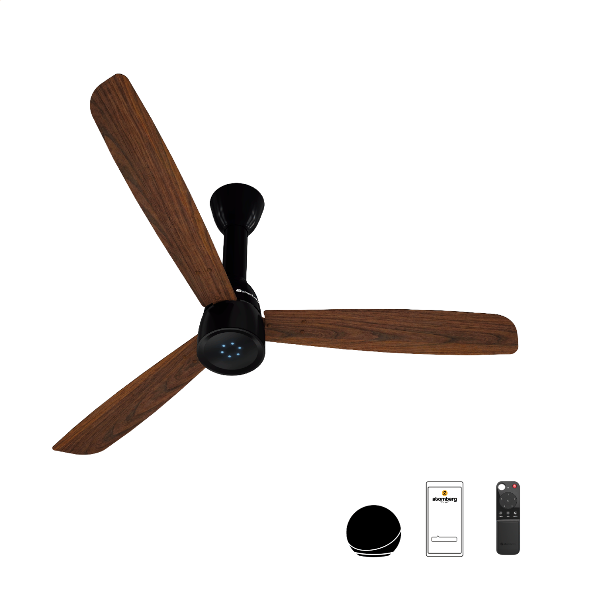 Atomberg Renesa Prime Crest Ceiling Fan Dark Walnut
