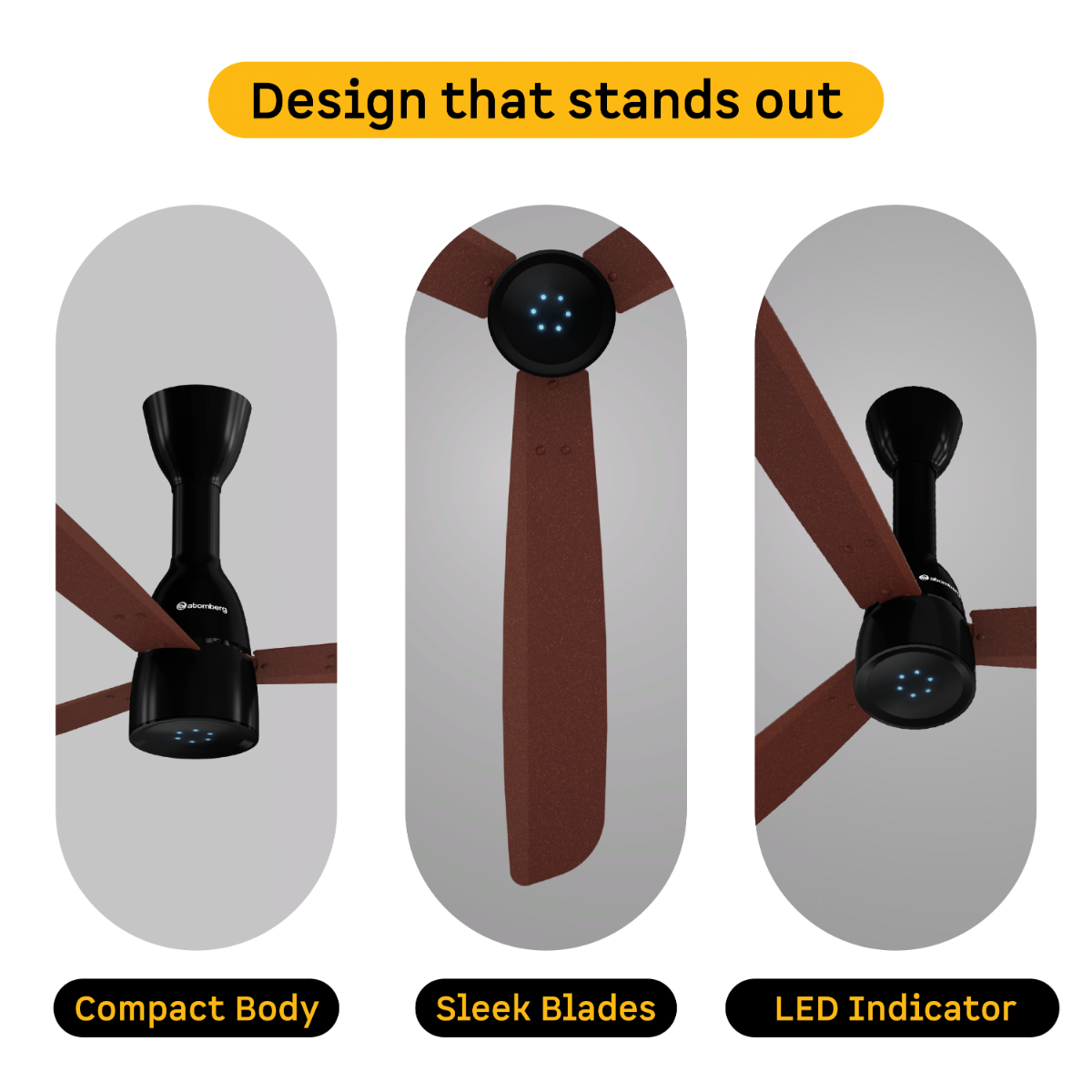 Atomberg Renesa Prime Crest Ceiling Fan Design