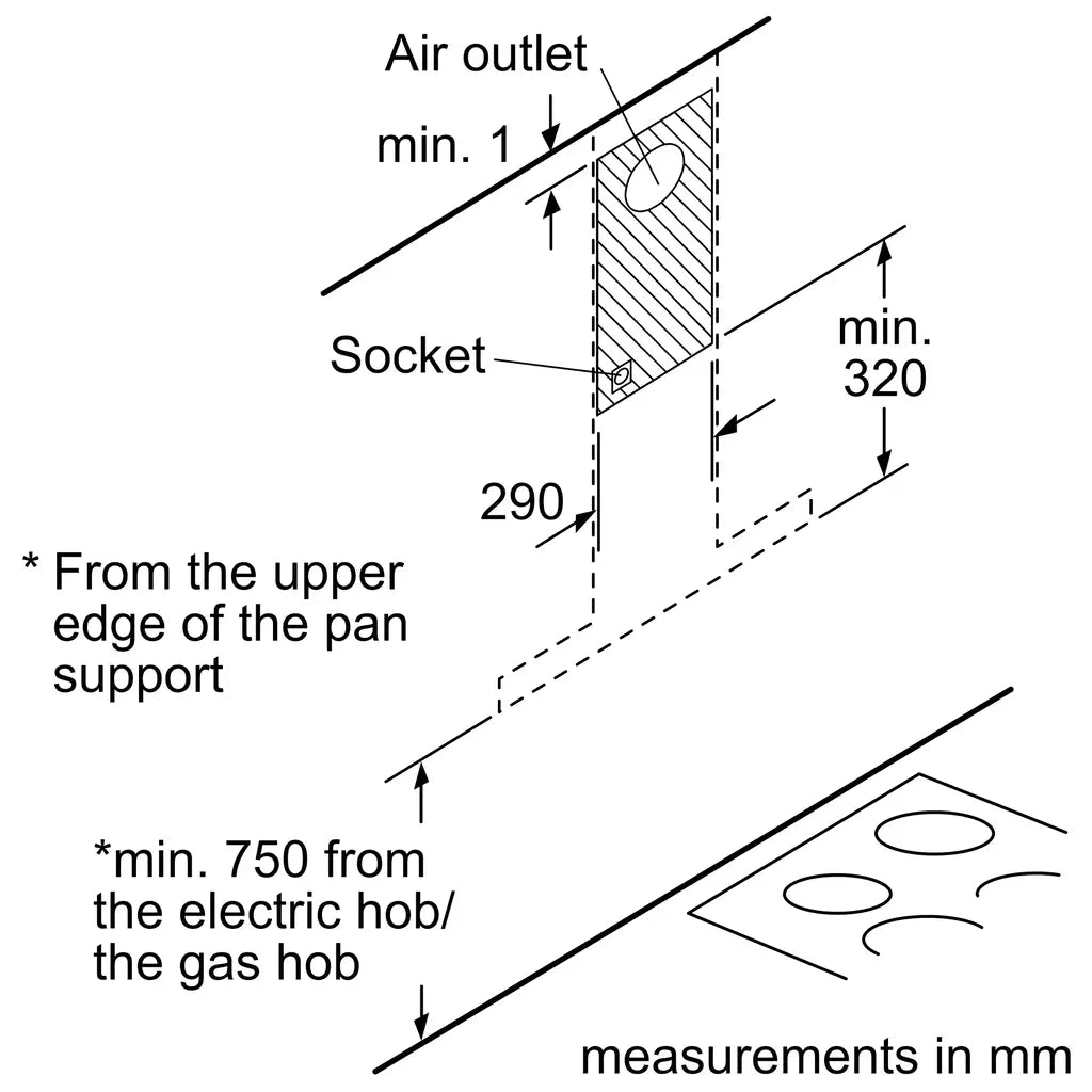 Bosch-Chimney-60CM-Baffle-Filters-DWB068D50I-Series2-WallMountedHood-Installation-2