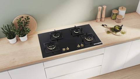 Bosch Built-in Gas Hob 4 Burner 90CM Series 4 PNF9B6G20I Tempered glass Black