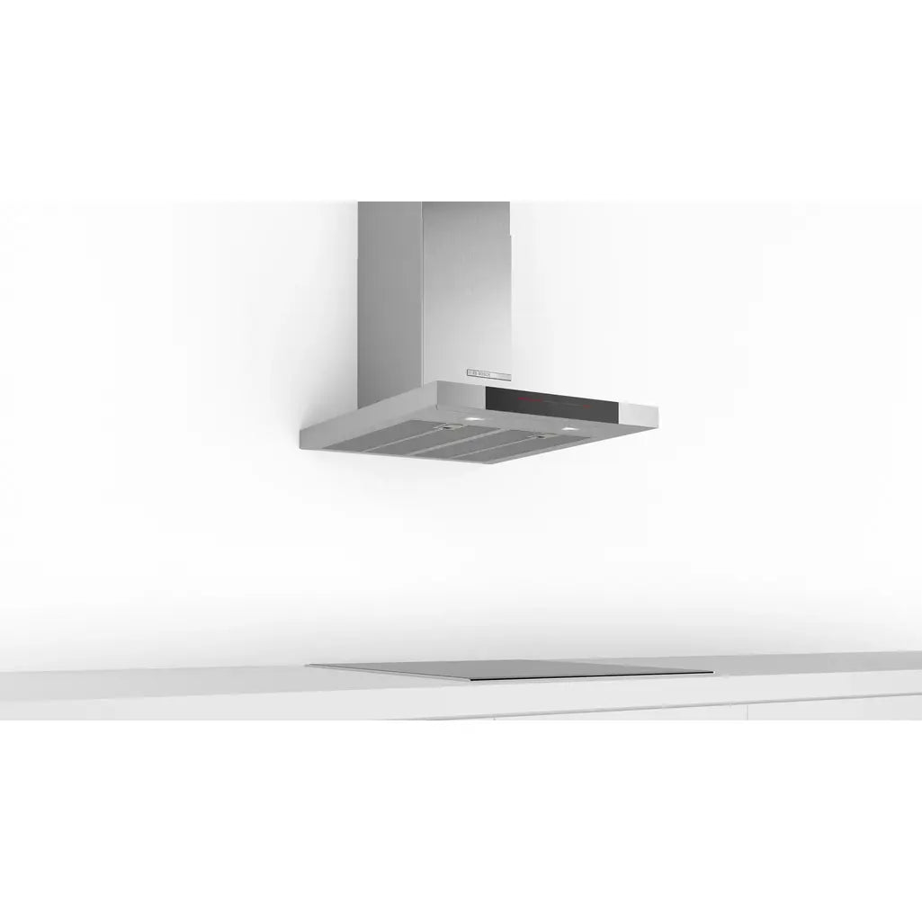 BoschChimney60CM-DWB67JP50I-Series6-Wall-MountedCookerHood-StainlessSteel-Installed