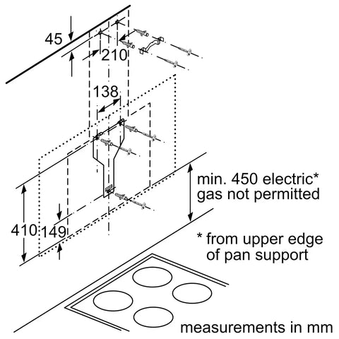 Bosch Chimney 90 CM - DWF97RV60I - Series 8 - Wall-Mounted Cooker Hood  Clear Glass  Black Printed Flat Brand Design