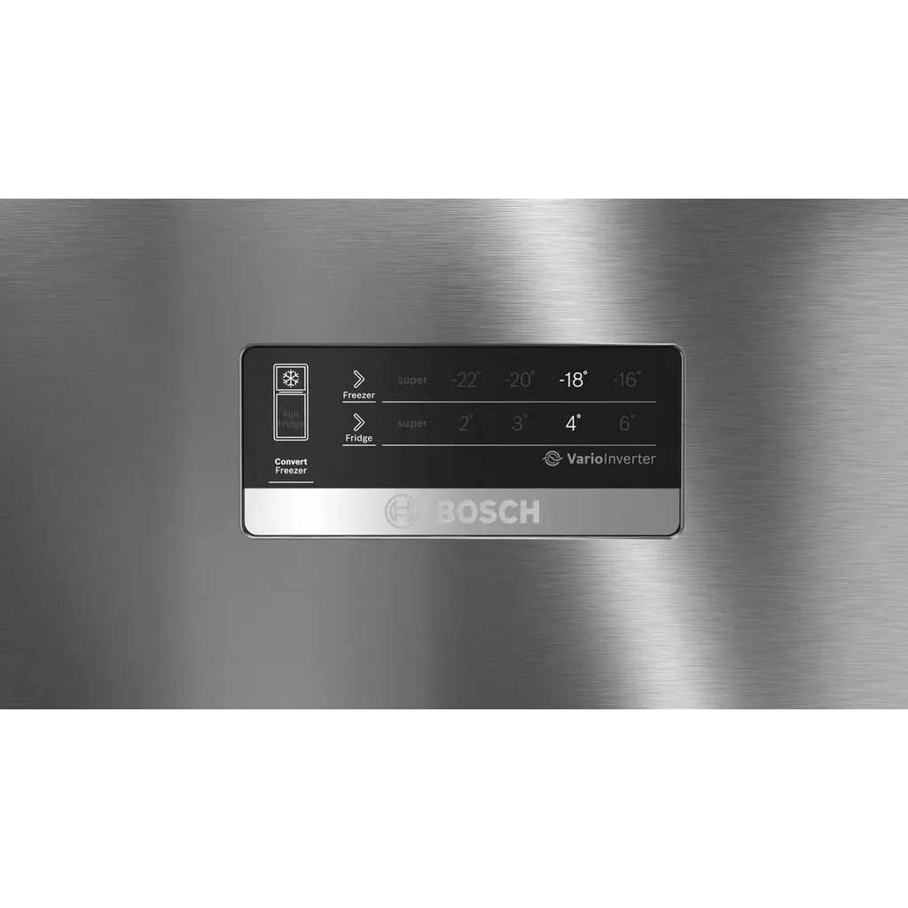 Stainless steel Bosch refrigerator CTC27K031I with Bosch logo and control panel